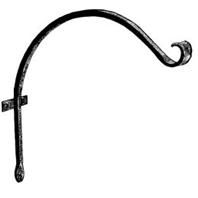 Hookery - A-24 Curved Hanger Upturn Hook - Black - 18 Inch Hookery - A-24 Curved Hanger Upturn Hook - Black - 18 Inch