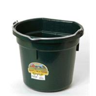 Miller Mfg - Flat Back Plastic Bucket - Green - 20 Quart Miller Mfg - Flat Back Plastic Bucket - Green - 20 Quart