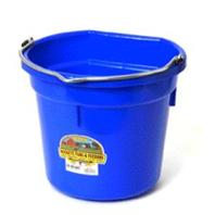 Miller Mfg - Flat Back Plastic Bucket - Blue - 20 Quart Miller Mfg - Flat Back Plastic Bucket - Blue - 20 Quart