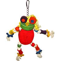 A&E Cage Company - Happy Beaks Silly Wood Frog Bird Toy - Assorted - 11x12 Inch A&E Cage Company - Happy Beaks Silly Wood Frog Bird Toy - Assorted - 11x12 Inch