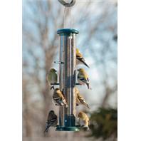 Audubon/Woodlink - Finch Tube Feeder - Clear/Green - 2 Lb Capacity Audubon/Woodlink - Finch Tube Feeder - Clear/Green - 2 Lb Capacity