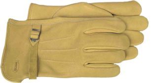Boss Manufacturing - Premium Leather With Black & Strap Glove - Tan - Extra Large Boss Manufacturing - Premium Leather With Black & Strap Glove - Tan - Extra Large