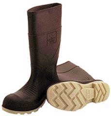 Tingley Rubber - Pvc Knee High Boots With Plain Toe - Brown - Size 6 Tingley Rubber - Pvc Knee High Boots With Plain Toe - Brown - Size 6